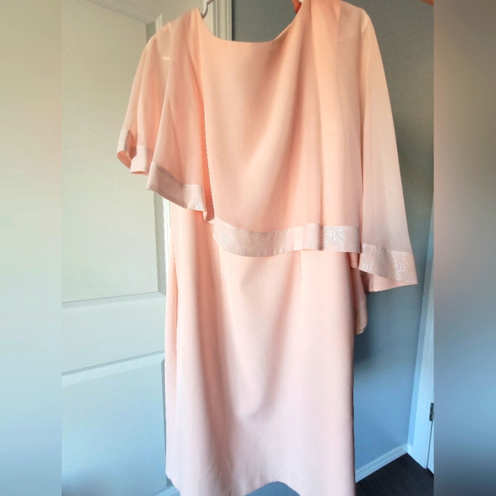 Light pink cape dress for special occasions